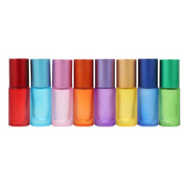

storage bottles & jars 16pcs 10ml essential oil roller bottle empty glass frosted