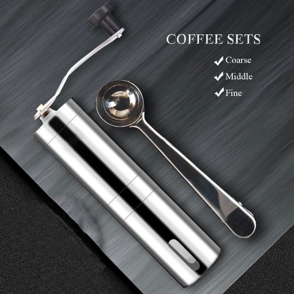 

manual coffee grinders ceramic grinder stainless steel adjustable bean mill easy clean kitchen tools portable conical