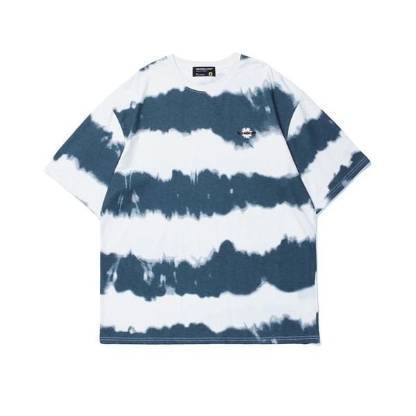 

men's t-shirts kiovno hip hop striped printed short sleeves t shirts harakuju men streetwear cotton casual tees, White;black