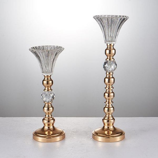 

party decoration export quality pattern mental acrylic crystal flower arrangement stands