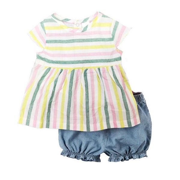 

clothing sets fashion baby girl clothes set born outfits cotton 2-pieces suit girls dress blouse short pant 6 9 12 18 24 month, White