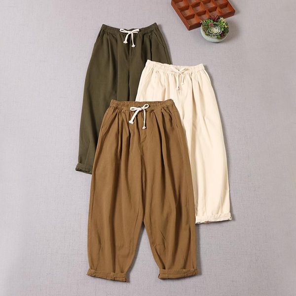 

women's pants & capris japanese solid color harajuku trousers loose, Black;white