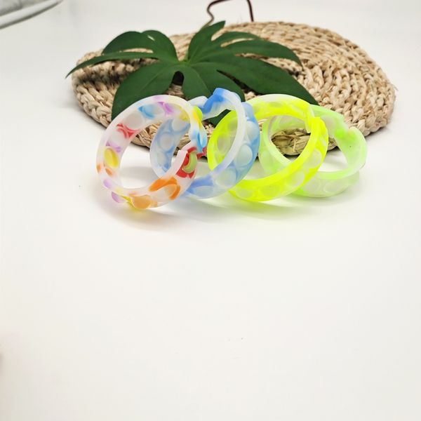 

2021 new decompression toy pops bubble simple dimple toys its fidget anti stress relief colorful silicone bracelet anxiety sensory for autis
