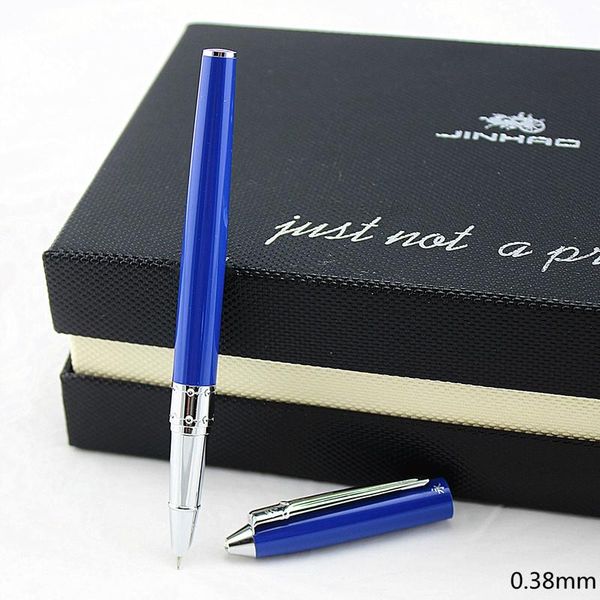 

wing sung 9108 luxury blue metal silver clip fountain pen 0.38 nib ink pens