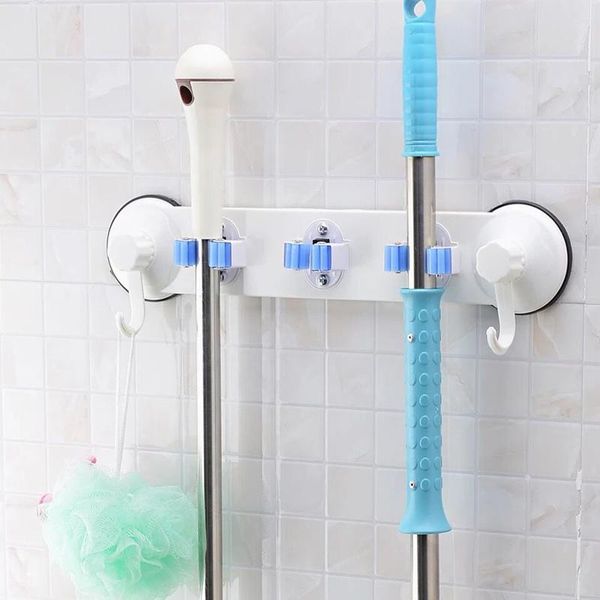 

bathroom shelves accessories sucker hooks mop tray do not drill wall mounted shelf hook storage toilet rack prateleira