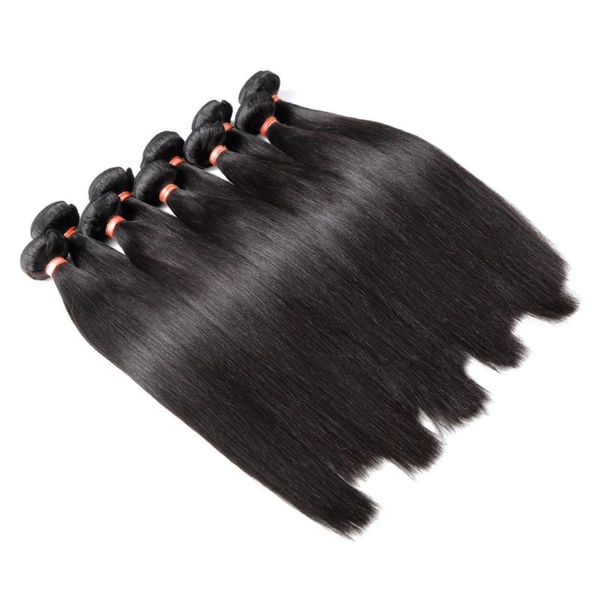 

human hair bulks 8- 40 inch brazilian weave bundles 1/3/4 straight natural color 28 30 32 34 remy extensions, Black