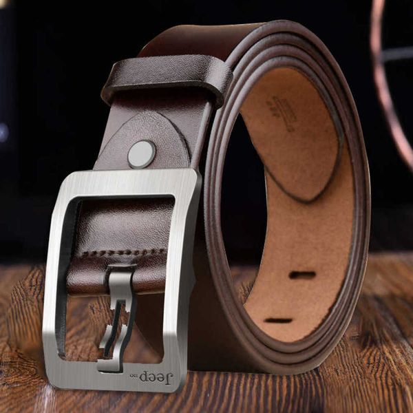 

popular two-layer leather men's trousers belt, Black;brown