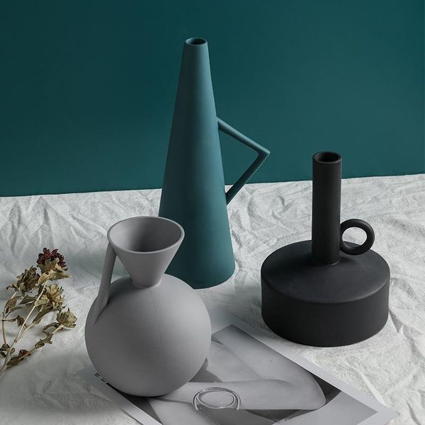 

vases vase decoration home creative geometric ceramic nordic decor deskflower arrangement jarrones florero room accessories
