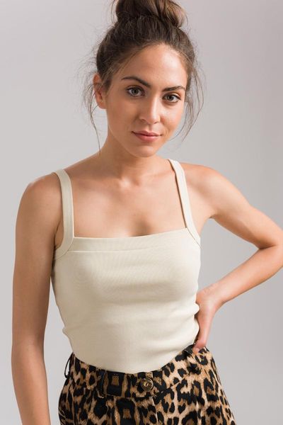 

camisoles & tanks made in turkey beige amy basic body, Black;white