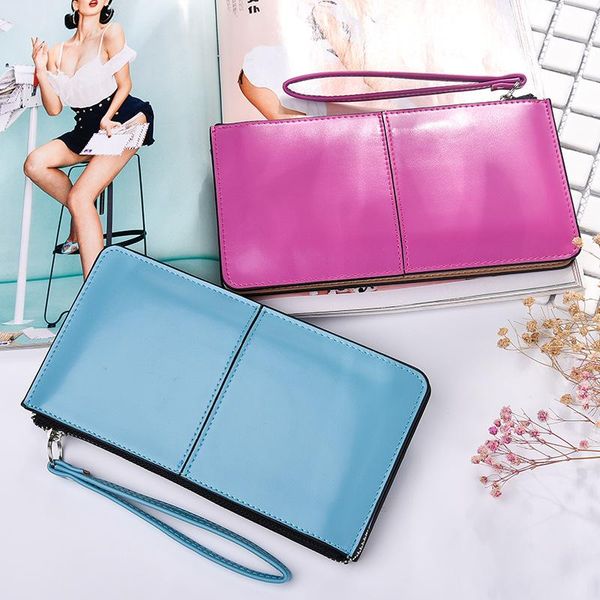 

wallets simple women's bags long clutches luxury wallet, Red;black