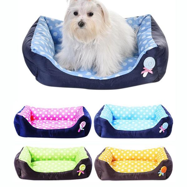 

kennels & pens pet dog bed warm house candy-colored square nest kennel for small medium large dogs cat puppy baskets all seasons