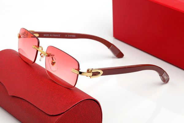 

622s glasses square c shaped decorative sunglasses men women brand optical frames designer glasses peach metal brown blue yellow lenses wood, White;black