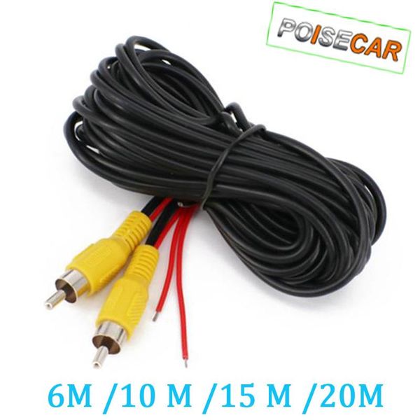 

car rear view cameras& parking sensors rca male to reverse camera video extension cable cord with trigger wire 5/10 /15 /20 meters