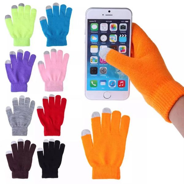 Magische Touchscreen-Handschuhe Smartphone SMS Stretch Erwachsene Einheitsgröße Winterwärmer Strickhandschuh WLL545