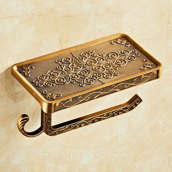 

toilet paper holders antique carving hand roll towel holder with telephone bronze wall hanging hook gold bathroom accessories