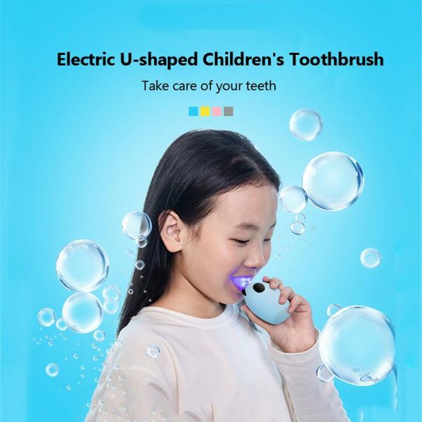 

smart electric toothbrush u-shaped kids sonic automatic ultrasonic teeth tooth brush cartoon animals non-toxic no harmful substance