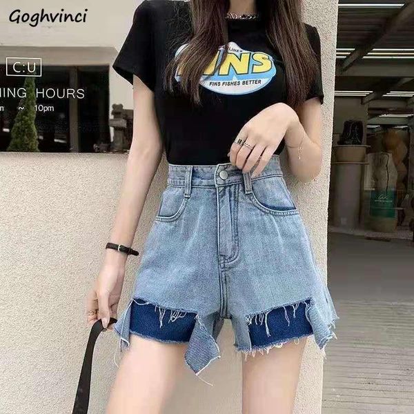 

women's shorts summer draped denim women irregular fur-line high street plus size s-4xl slim ulzzang vintage short bottoms chic harajuk, White;black