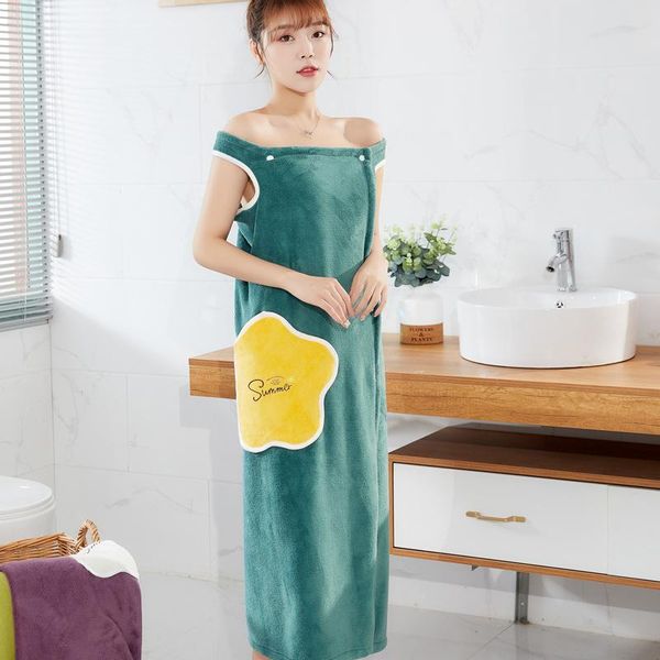 

towel wearable bath microfiber fabric towels soft and absorbent for autumn el home bathroom gifts women bathrobe s-xl