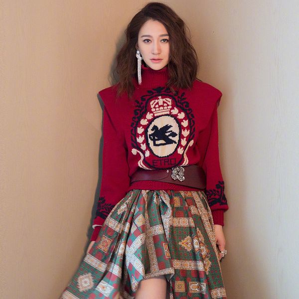 

women's sweaters suÃ©ter estilo francÃªs preguiÃ§oso mulheres , novo de hong kong retrÃ´ padrÃ£o, gola alta, pulÃ´ver, casaco inverno feminin, White;black