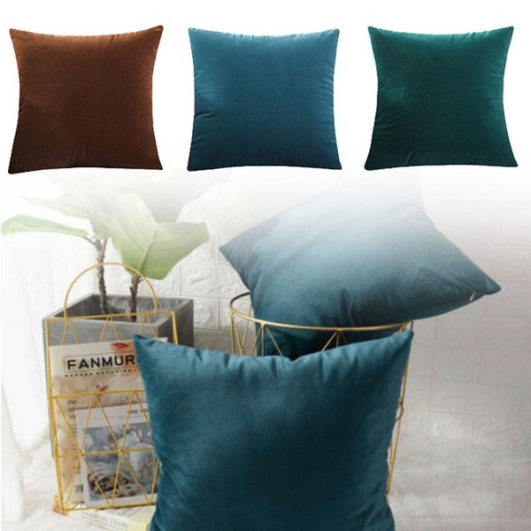 

cushion/decorative pillow velvet solid 3pc color pillowcase modern simplicity jacket nordic cushion sofa office waist plush material cover
