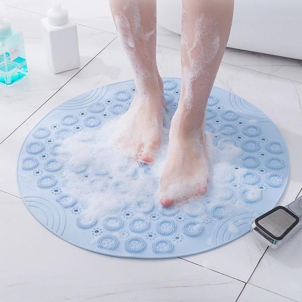 

round shower mat bathroom non-slip bath room floor household toilet suction cup anti-drop mats