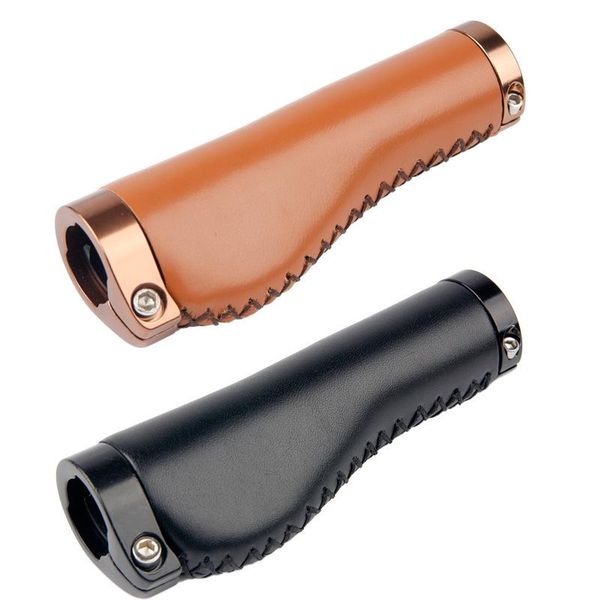 

bike handlebars &components 1 pair bicycle handlebar cover mountain road cycling mtb grips smooth soft pu leather aluminum alloy anti-slip h