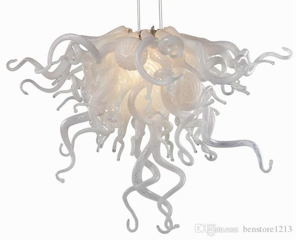 

modern luxury chandelier white color and edison bulb light source popular murano glass art chandeliers for wedding centerpieces