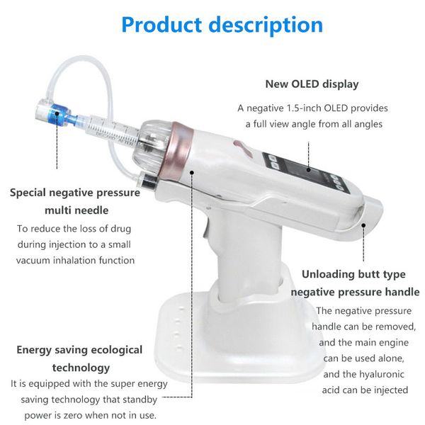 

new korea mesogun ez negative pressure meso gun hydrolifting water injector needle microcrystal injection skin care tool ra