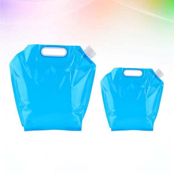 

4pcs outdoor portable folding water containers bags collapsible carrier car for riding hiking camping picnic