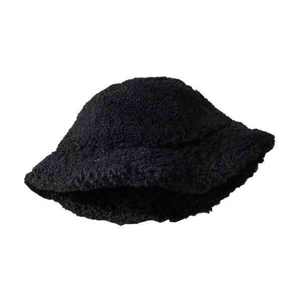 

winter warm thickened bucket hats lovely women's fisherman's wide brim, Blue;gray