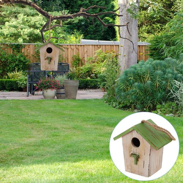 

wooden bird feeder outdoor nest birds feeding tool for garden park cages