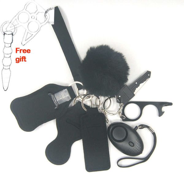 

self defense keychain window ring fight combat survival women tool ring keychains g1019, Silver