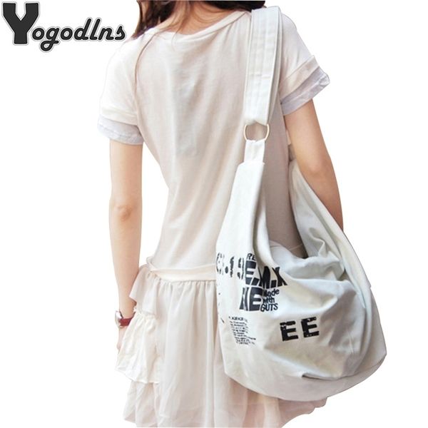 

korean over shoulder bag women female irregular crossbody girls canvas handbag ladies messenger large casual 220303