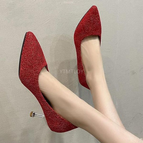

bling women pumps shoes glitter sequins pointed toe thin high heel gold silver shallow wedding stilettos zapatos de mujer dress, Black