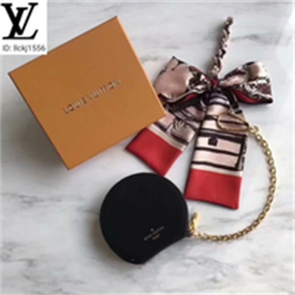 

compact brand long designer key luxury wallets 87j5 clutches m63597 leather brown chain zipper coin purse purse evening men real card holder, Red;black