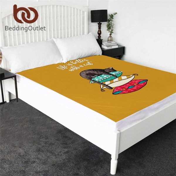 

sheets & sets beddingoutlet cat rat fitted sheet sleeping animal er cartoon bedding colorful bedlinen queen size home decor
