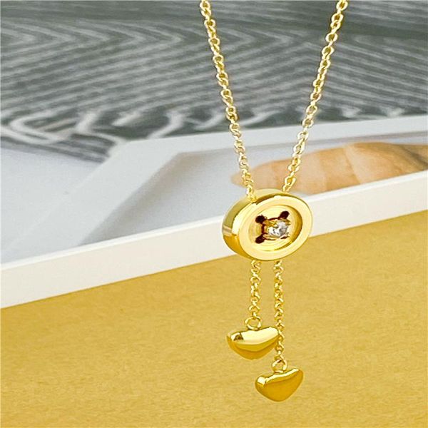

chains titanium steel love necklace 2021 female design ins minimalist clavicle chain fashion personality small, Silver