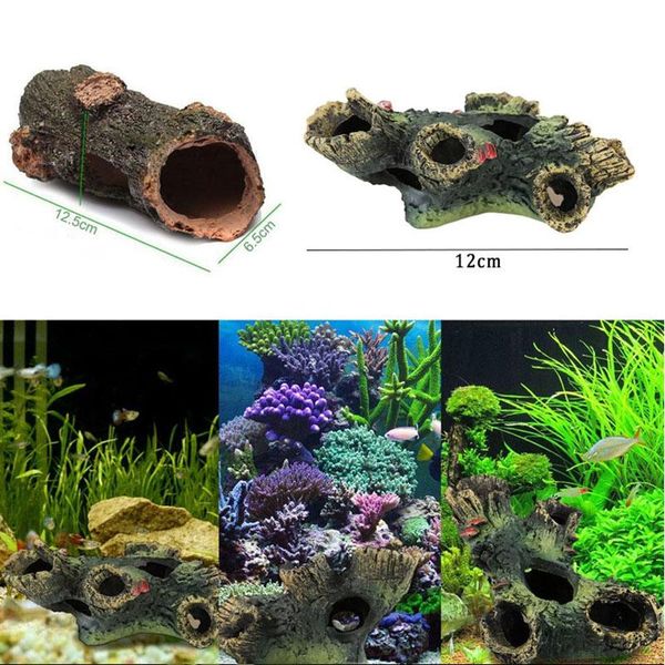 

aquarium decorations wood driftwood fish t resin hollow trunk tree log snag for tank ornament decor