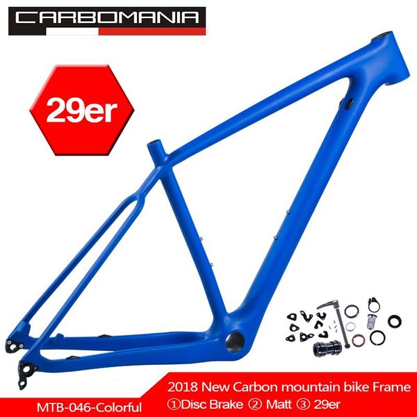 

bike frames t800 full carbon 29er mountain frame disc brake mtb frameset s m l ud matte 29inch 142*12mm pf30 colorful