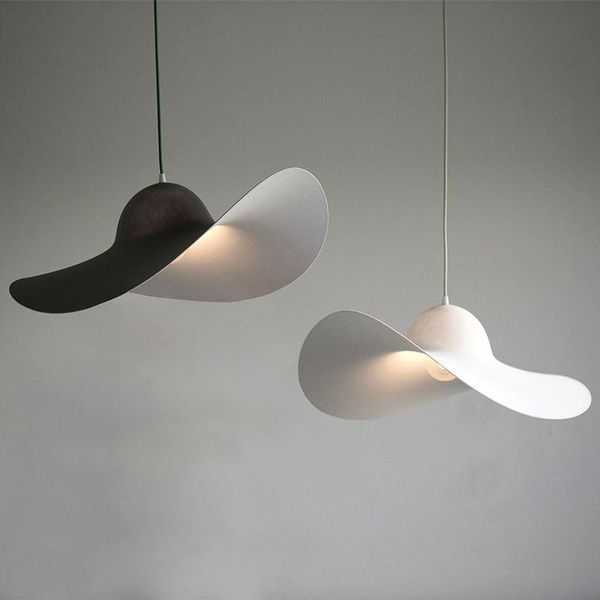 

pendant lamps nordic minimalist creative hat chandelier art straw modern living room dining italian designer