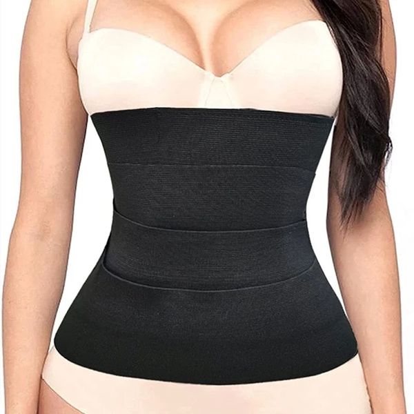 

new waist support trainer shaperwear belts women slimming tummy wrap waists trimmer belt cincher body shaper control strap plus size, Black;gray