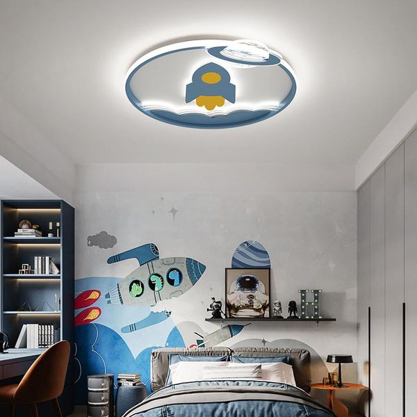 

chandeliers rocket modern led chandelier lighting pink/blue children's room for boy's bed kids lampadario