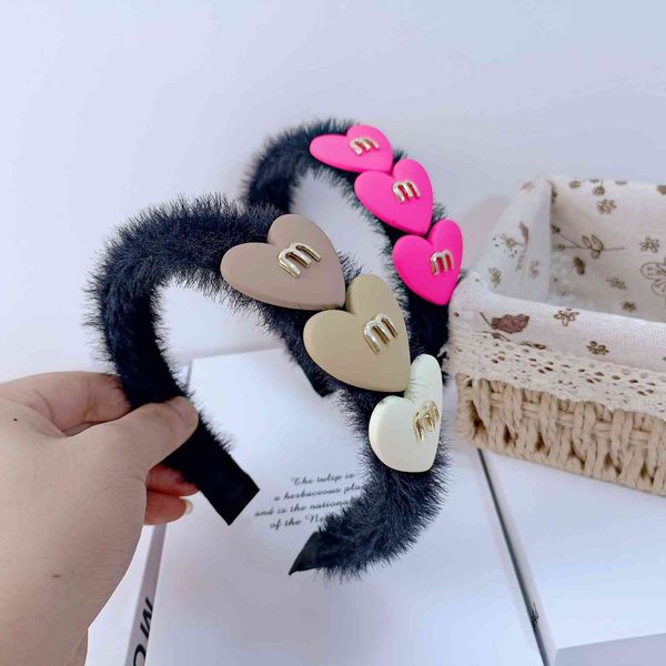 

and wind m love plush hair hoop mori network girl pin fashion accessories sweet simple headband, Pink