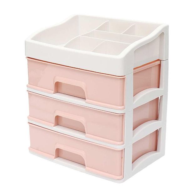 

plastic cosmetic storage box jewelry container makeup organizer drawers multi-layer make up case brush holder organizers boxes & bins