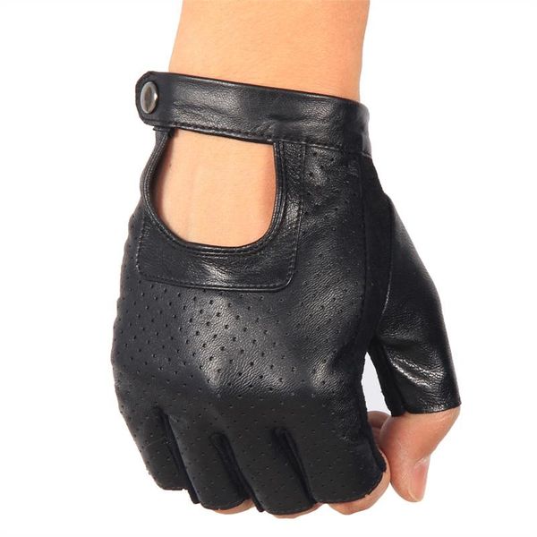 Fingerlose Handschuhe Männer/Frauen Luxuriöses Echtes Leder Winter Fahren Warme Kaschmir Taktische Ziegenleder Drop Hohe Qualität