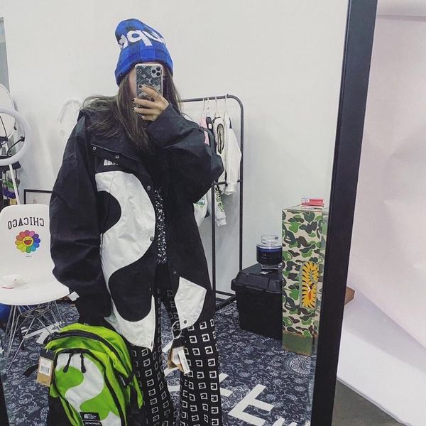 

men's jackets 2021 fall jacket thin section summer casual loose oversized clothing ladies windbreaker fashion, Black;brown