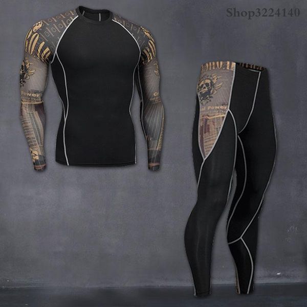 

men's tracksuits men fitness clothing set fashion wolf tracksuit plus size brand sportswear sets 3d print full compression, Gray