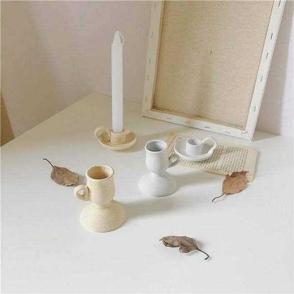 

candle holders ceramic handhold candlestick ornaments pography home decoration jewelry stand holder 1pc