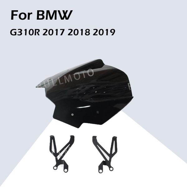 

motorcycle windshield windscreen with mounting bracket abs plastic for g310r 2021