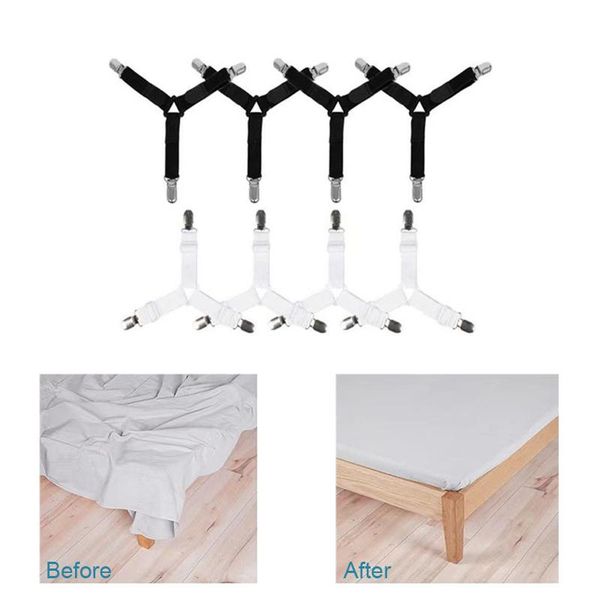 

sheets & sets luckybull 3 clips bed corner holder sheet fasteners mattress cover heavy duty bedding elastic straps adjustable
